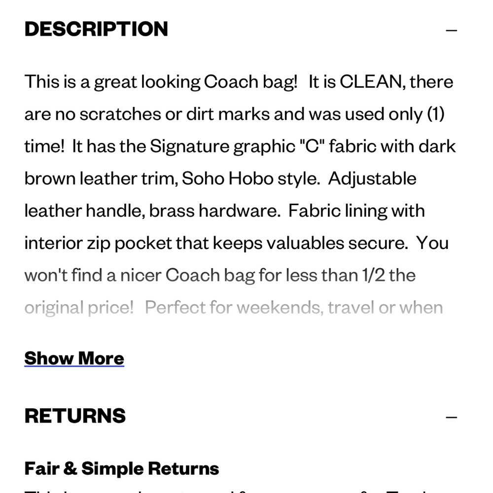 Coach Small Handbag
